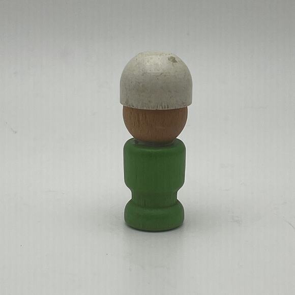 Rare Vintage 1959 Fisher-Price Little People Boy with Glasses All Wood - Picture 3 of 7